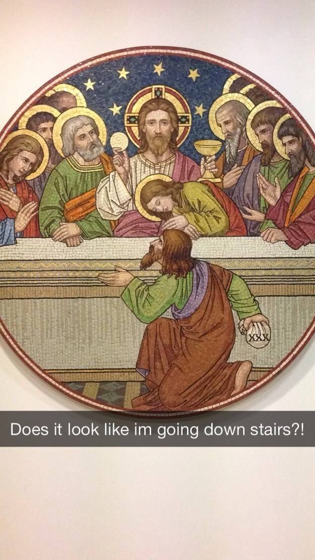 Does it look like I'm going down the stairs?