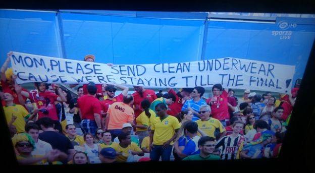 I saw this on television during the World Cup Game: Belgium vs Algeria