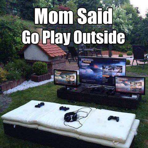 It's more fun to play outside
