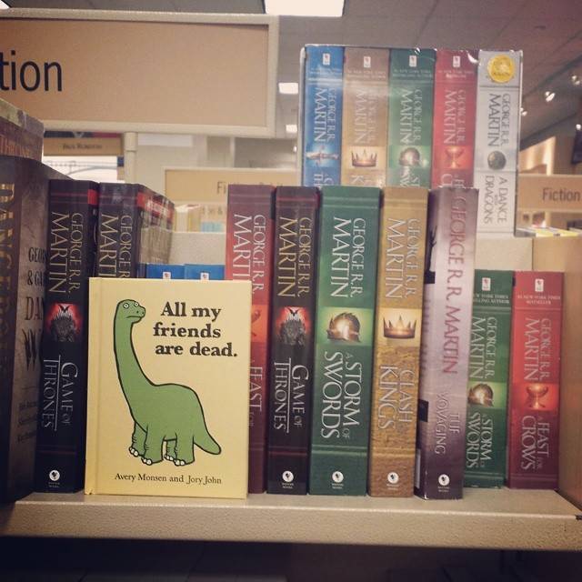 Hey!! That book's on the wrong... nevermind