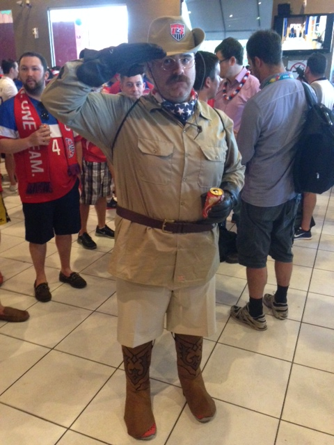 Easily the most bad ass US supporter outfit at the world cup
