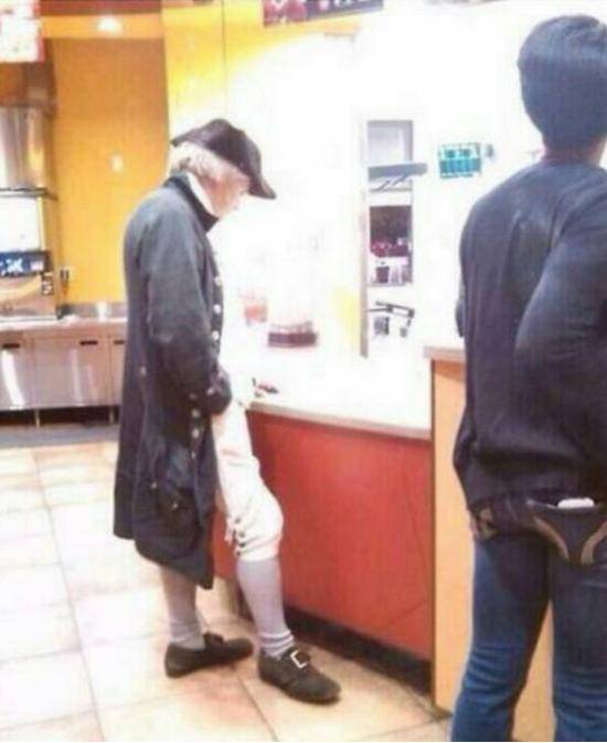 Dude's been waitin for his McFlurry since 1786