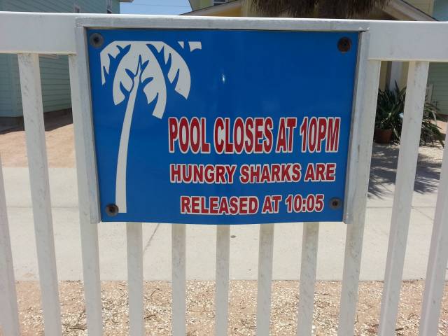 Im on vacation and this sign is at our pool.