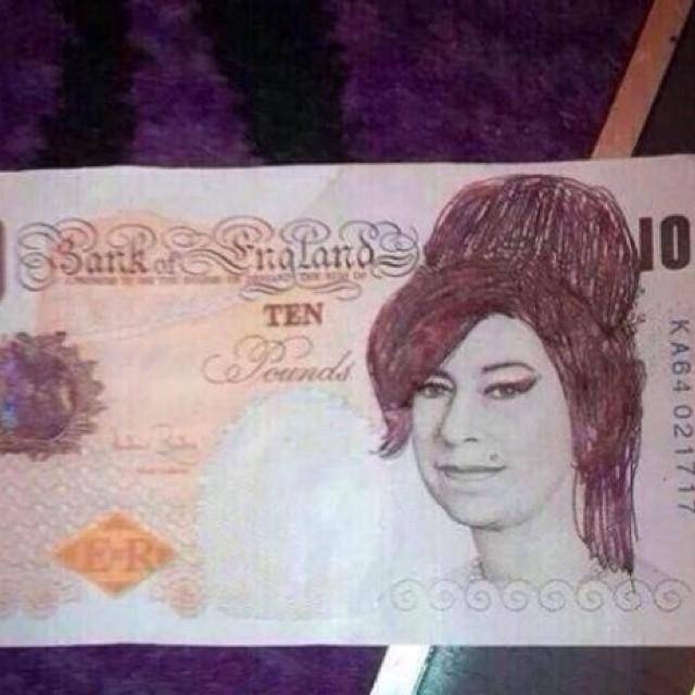 So if you draw a wig on the queen, she looks like Amy Winehouse..