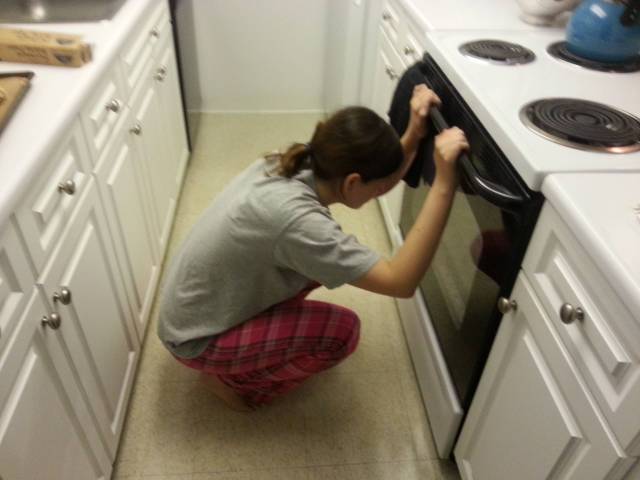 How my wife waits for homemade cookies.