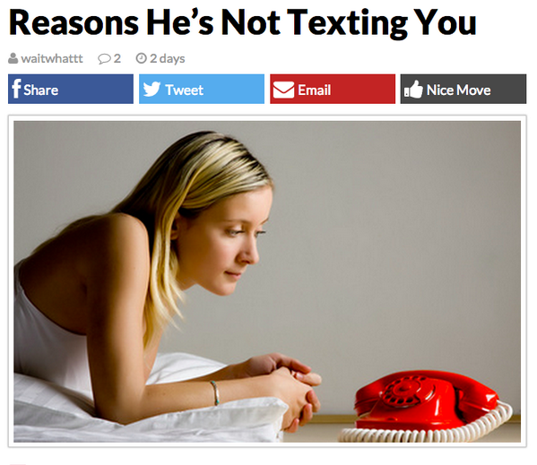 Reasons He's Not Texting You