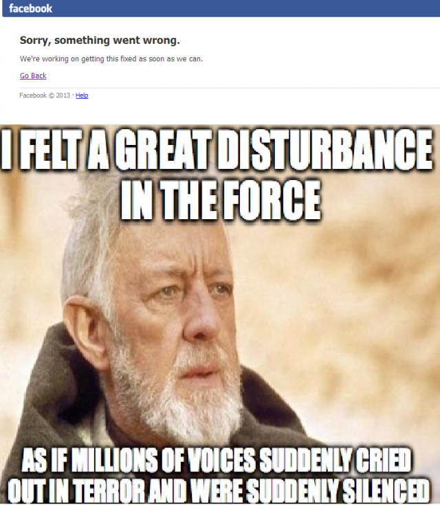 I just felt a great disturbance in the force....