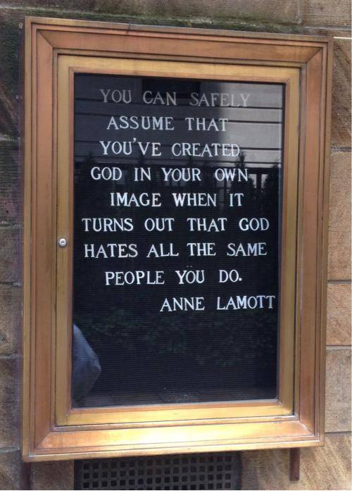 Seen outside a Methodist church in NYC