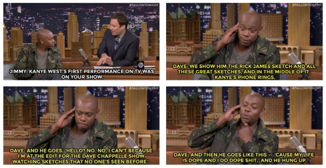 Dave Chappelle describes the first time he met Kanye West