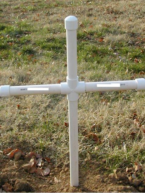 This is my grandmothers headstone. Yes, that is pvc.