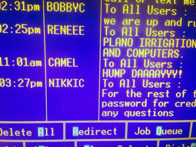 Just about every week somebody logs in to our company computers as 