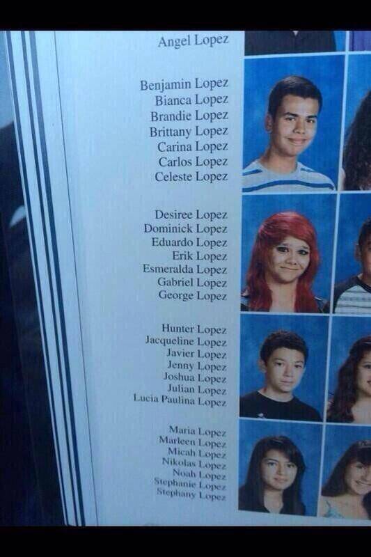 High School yearbook, from a state near the border.