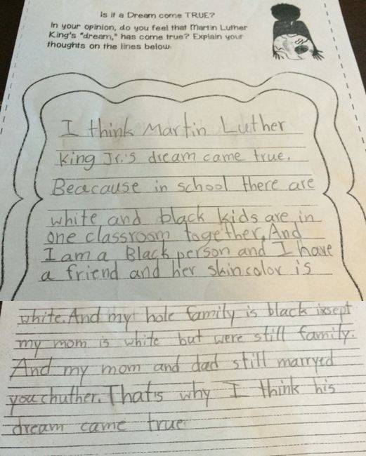 My daughter just finished 1st grade. While looking through all of the paperwork she brought home I came across this gem... Keep in mind: Our family is Asian.