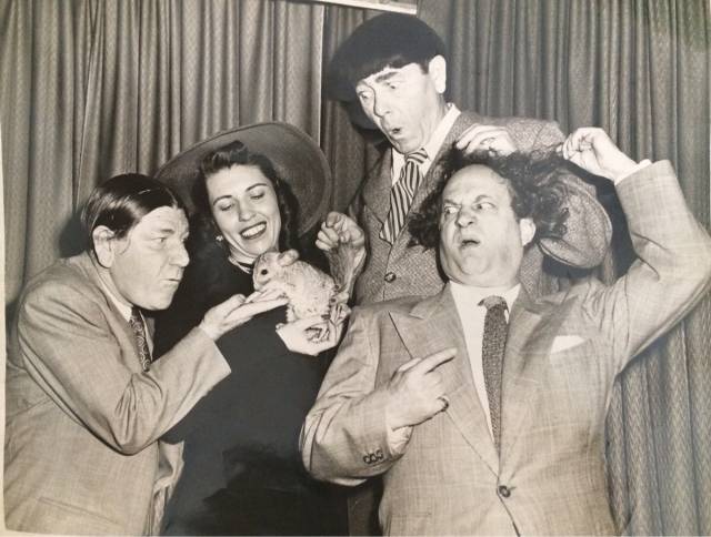Going through my Dad's stuff, I found a pic of my Grandma with The 3 Stooges and a squirrel.