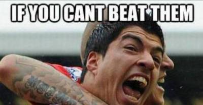 Luis Suarez Really Knows How To Sink His Teeth In