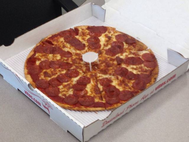 The guy at the pizza place said they were 'trained' to put the pepperoni like this.