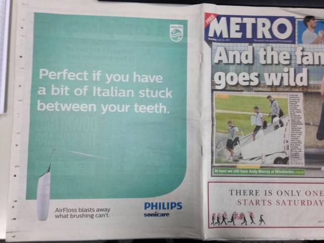 A Philips ad in the paper made me laugh today