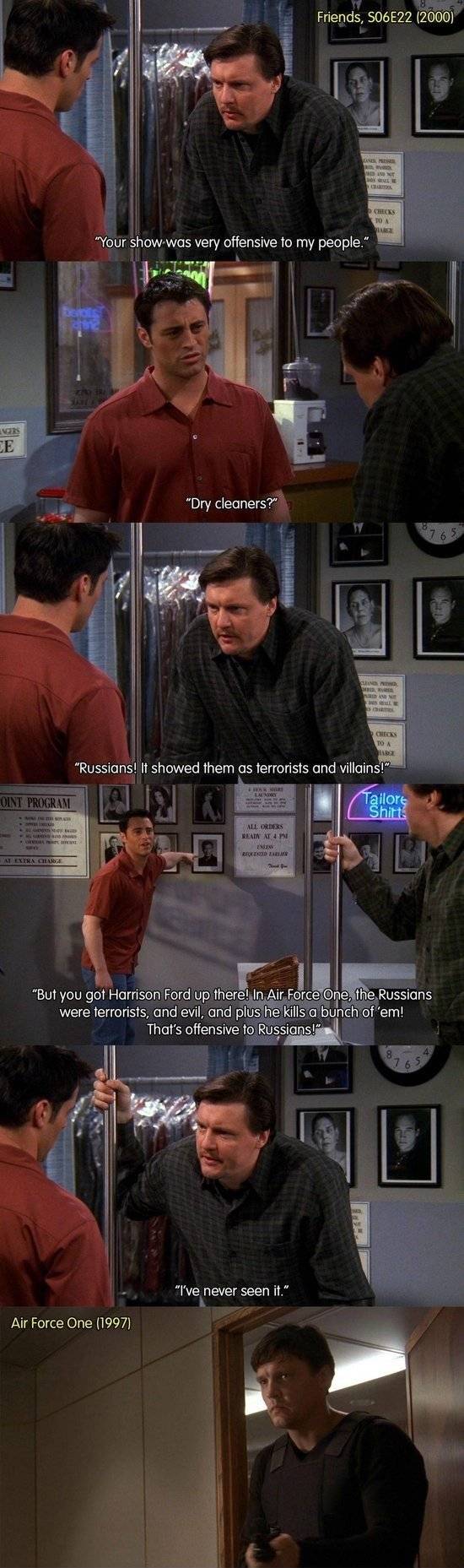 The dry-cleaner on Friends has another job