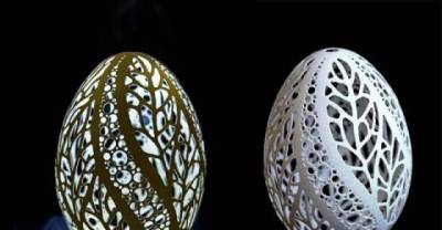 An Amazing Art Of Carving Intricate Patterns Into Eggshells, Mind Blowing...