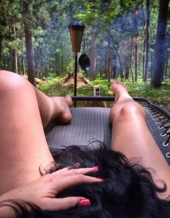 Friend posted a vacation pic of herself and her dog on Facebook...