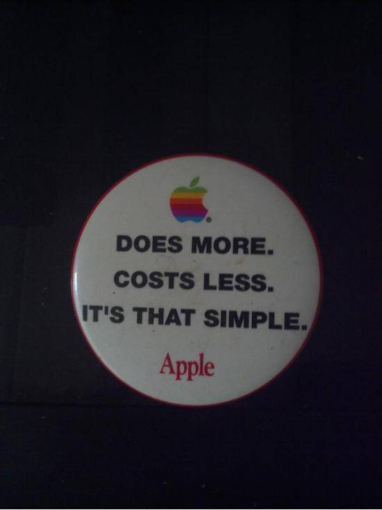 Found this old Apple slogan... times sure have changed.