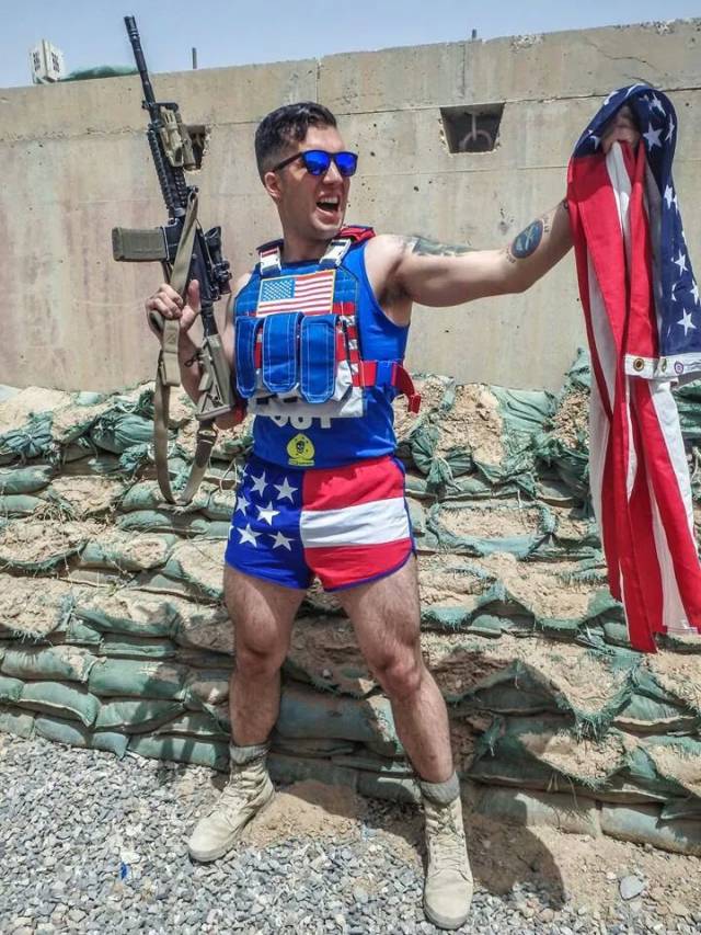 My buddy serving in Afghanistan may be losing his mind out there. Happy Independence Day America!