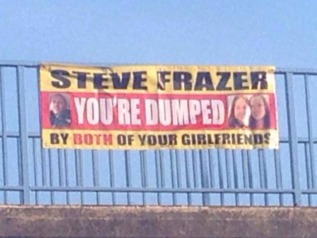 Man dumped by 'both his girlfriends'.