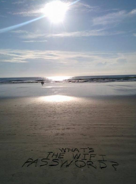 Saw this inspirational beach message this morning