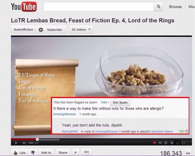 Cooking advice from YouTube