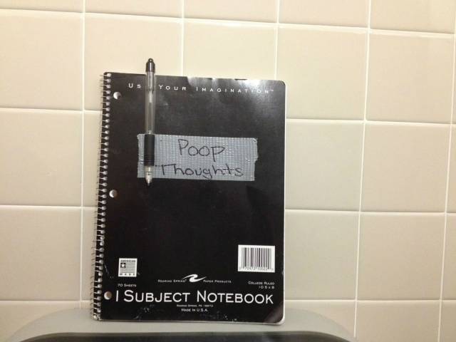 Found this in the dorm's bathroom stall.