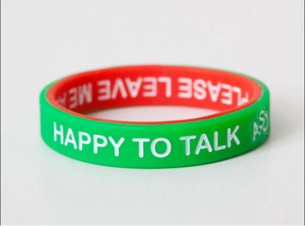 Saw these for kids with Aspergers. I think we should ALL wear them. Imagine knowing who’s up for a chat all the time?
