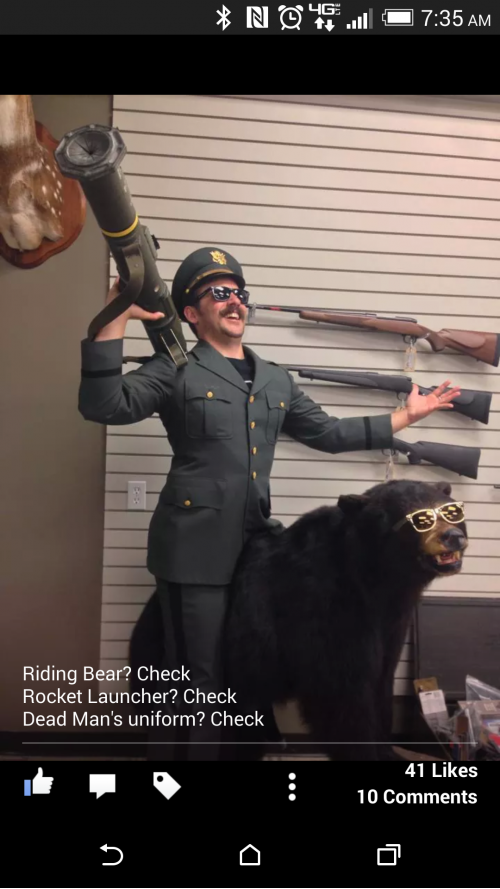One of my friends updated his profile pic last night. I don’t know if he’ll ever run for anything but I’d vote for him.
