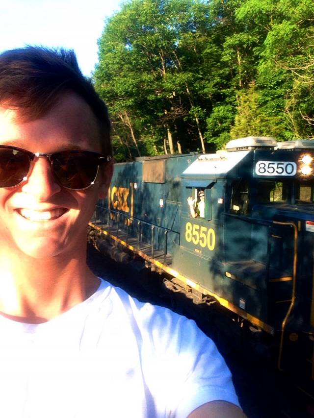 Took a selfie with a moving train, and was thoroughly satisfied.