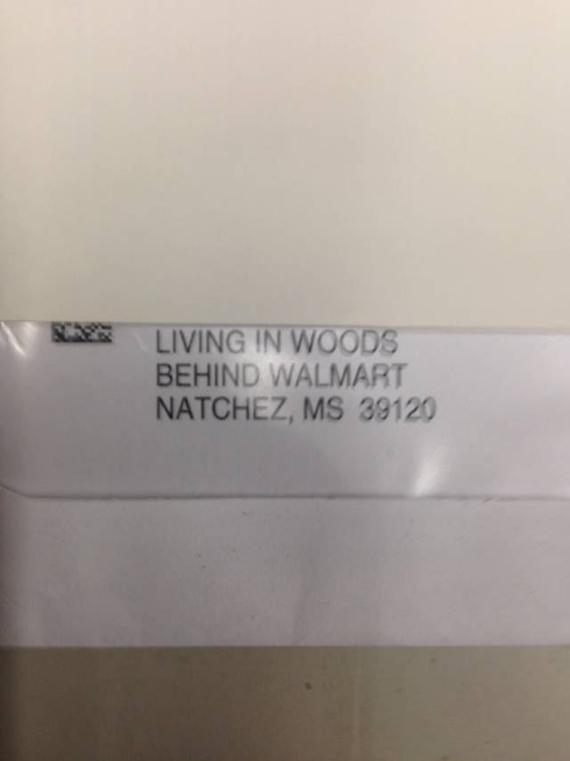 My dad is a mailman, this is a piece of mail for his route today.