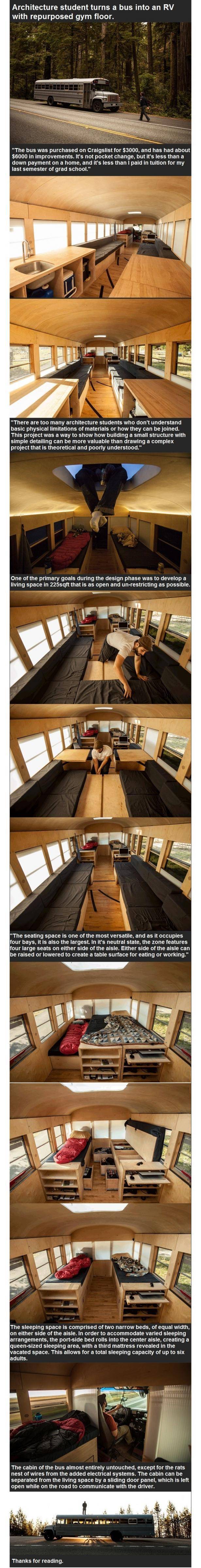 An Architecture Student Couldn't Afford Housing, makes one of the most amazing things ever instead.
