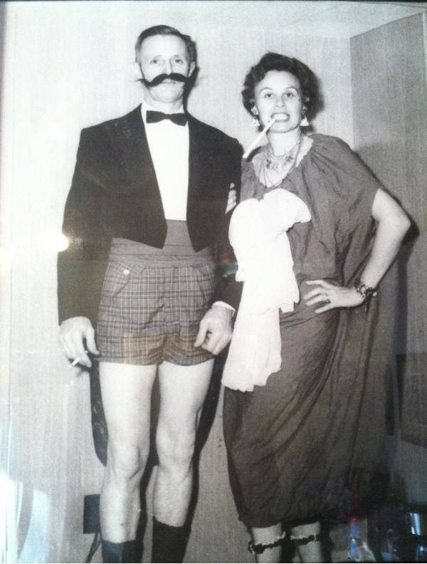 My grandparents circa 1950′s. They never had much money and would throw parties making fun of rich people.