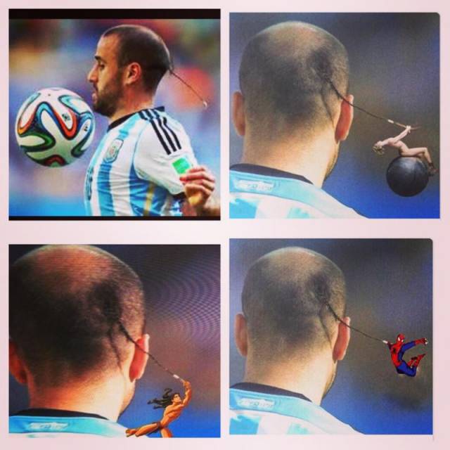 Of all the hairstyles, his is by far the worst.