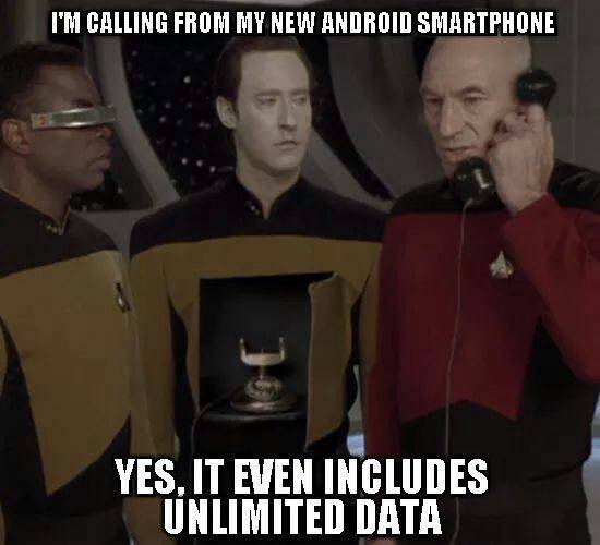 I knew the enterprise was piloted by an Android OS.