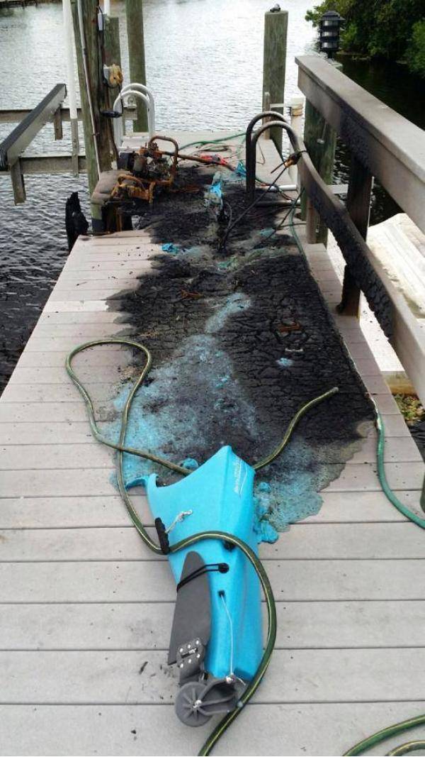 Kayak struck by lightning