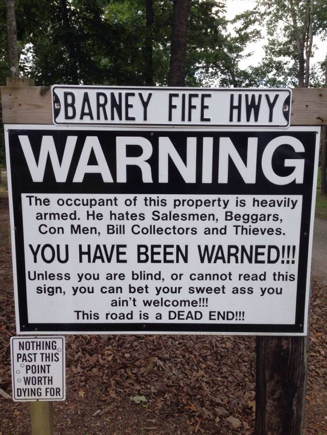 Warning Sign in the South...