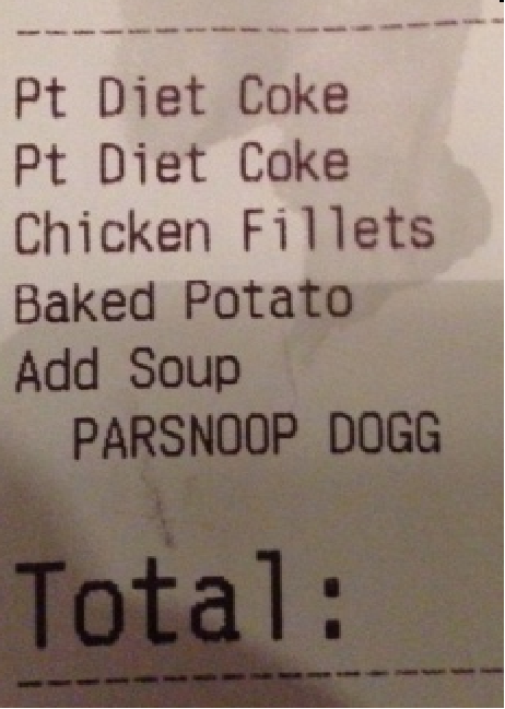 So I had the Parsnip soup for lunch...