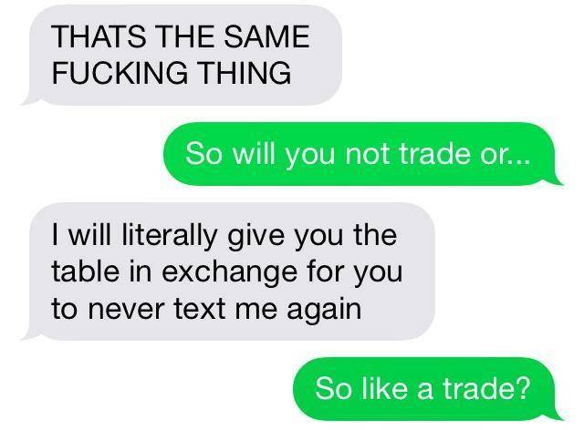 Just doing some Craigslist negotiations