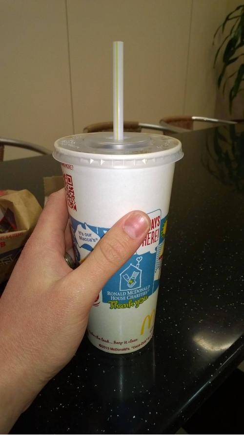 Americans! This is a ‘large’ drink from McDonalds in Australia.