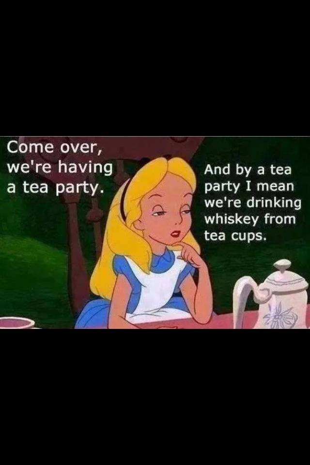 whiskey from tea cups