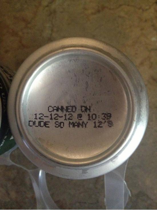 On the bottom of a 6 pack...