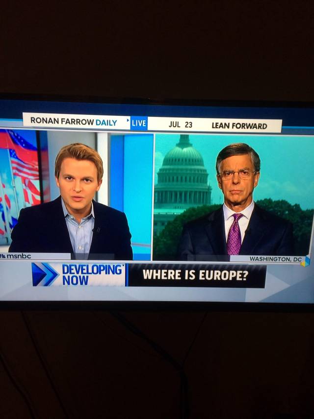 MSNBC tackling the question on everybody's mind