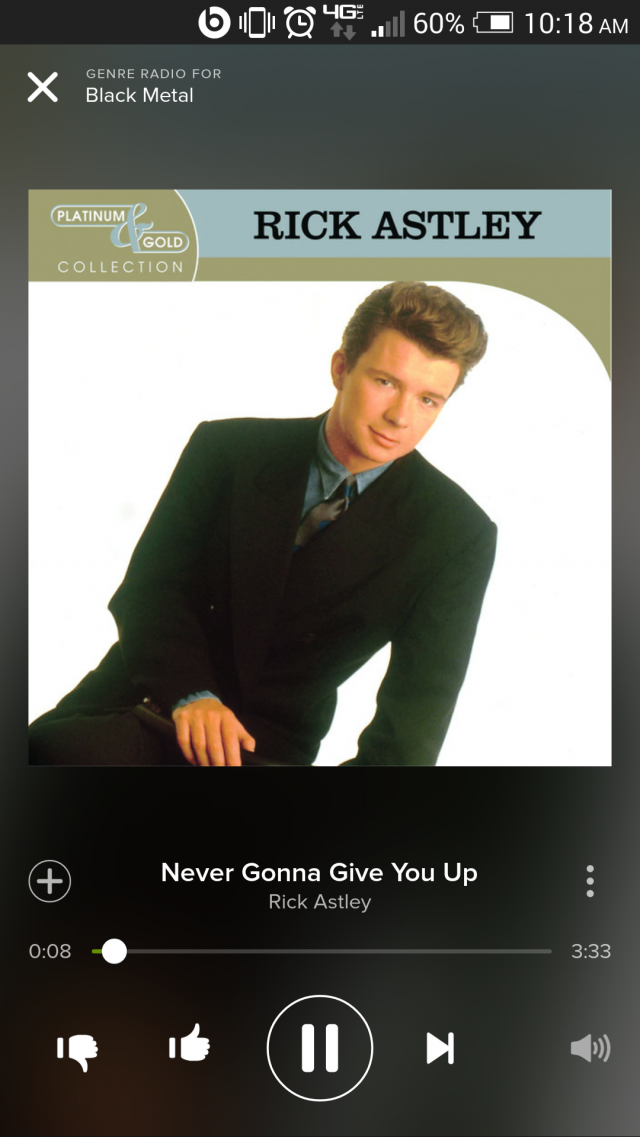 So I was listening to the 