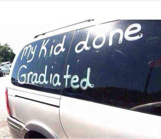 he gradiated today