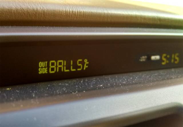 Didn't think my car's thermostat went that high...