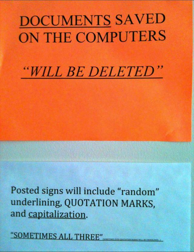 In my school's computer lab